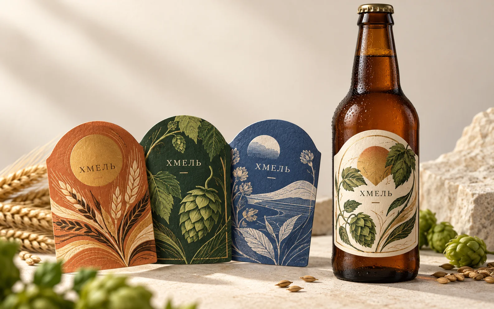 Иллюстрация применения: beer labels