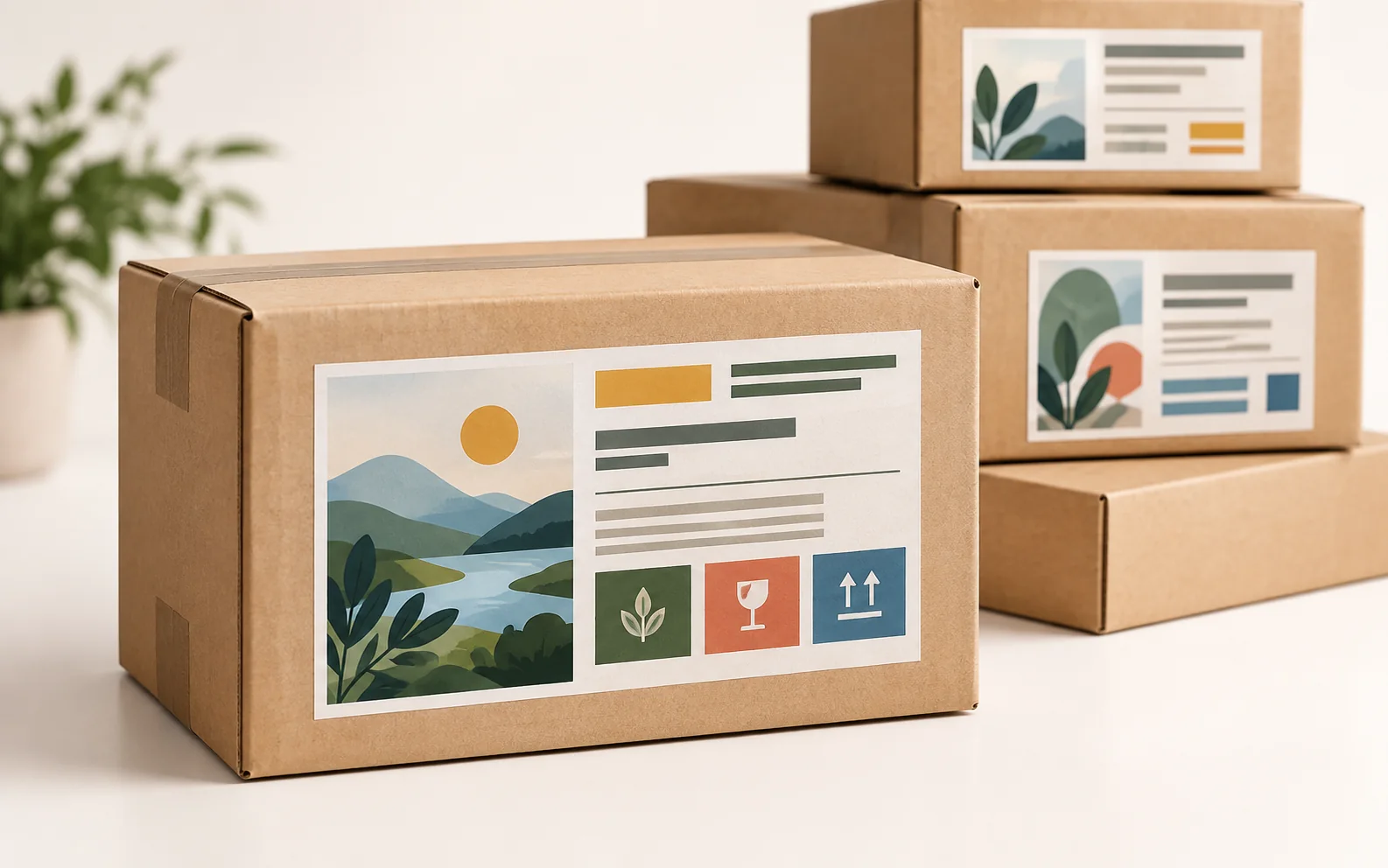 Иллюстрация применения: logistics labels